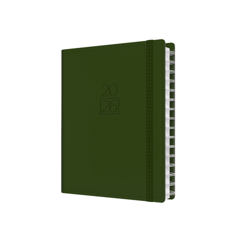 2026 Diary Collins Plan + Note Pro A5 Week to View with Notepad Green PNP85.U52