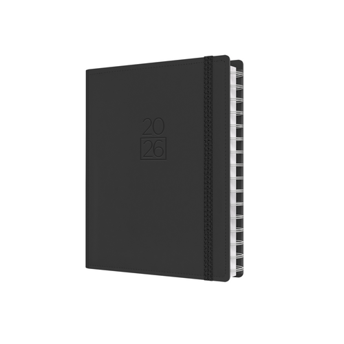 2026 Diary Collins Plan + Note Pro A5 Week to View with Notepad Charcoal PNP85.U98