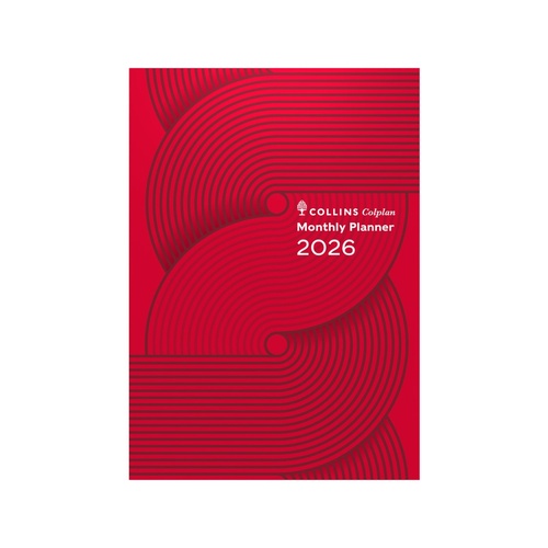 2026 Diary Collins Colplan A4 Month to View Geo Red 51.C15-26