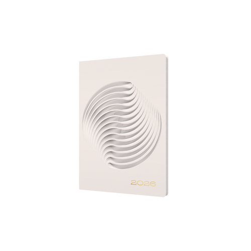 2026 Diary Collins Dimensional Surfaces A5 Week to View Recycled White Twist E-DS153.TW