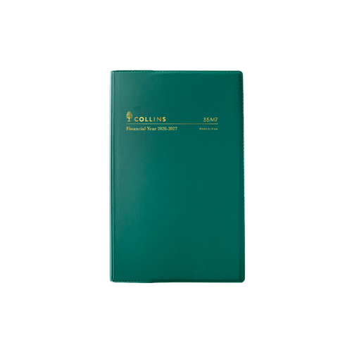 Collins 2026-2027 Financial Year Diary B7R Week to View Green 35M7.P40