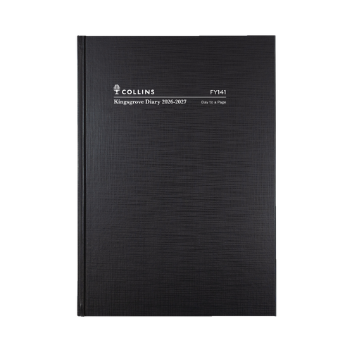 Collins Kingsgrove 2026-2027 Financial Year Diary A4 Day to Page Black FY141.P99