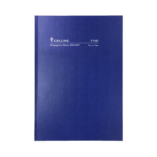 Collins Kingsgrove 2026-2027 Financial Year Diary A5 Day to Page Blue FY181.P59