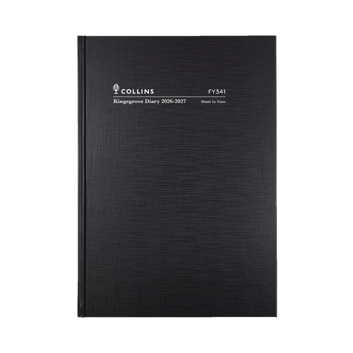Collins Kingsgrove 2026-2027 Financial Year Diary A4 Week to View Black FY341.P99