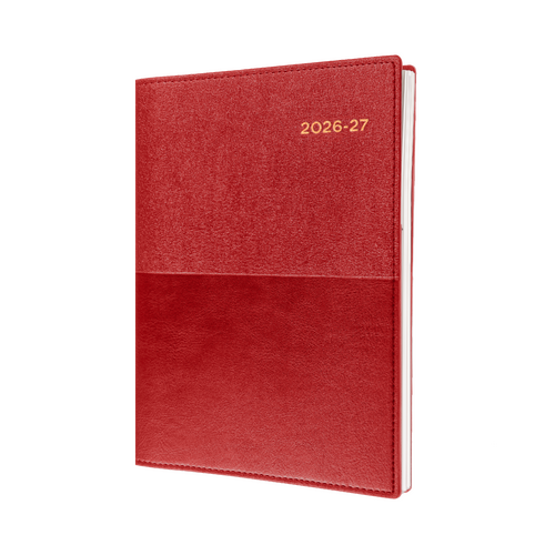 Collins Vanessa 2026-2027 Financial Year Diary A5 Day to Page Red FY185.V15