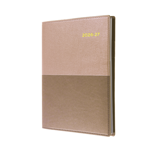 Collins Vanessa 2026-2027 Financial Year Diary A5 Week to View Rose Gold FY385.V49