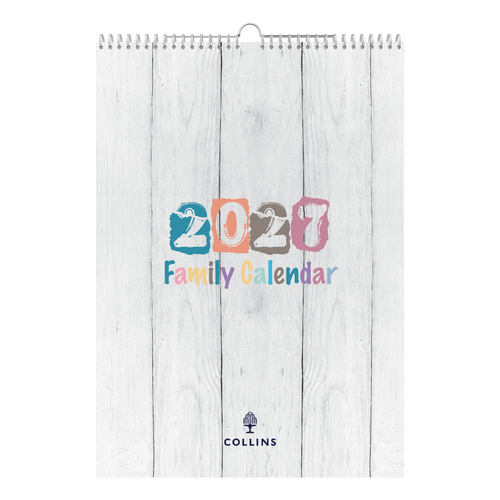 2027 Calendar Collins Brighton Family A3 Wiro Wall BTFC135
