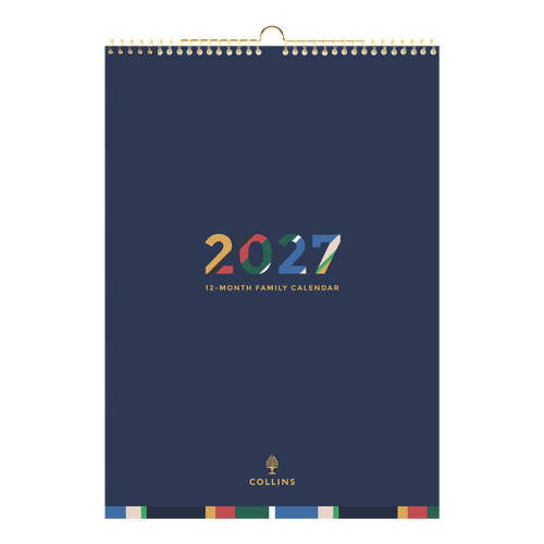 2027 Calendar Collins Edge Mira Family A3 Wiro Wall EDMRFC135