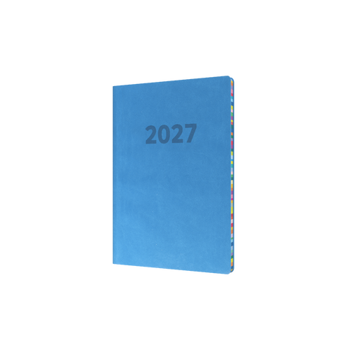 2027 Diary Collins Edge Rainbow A5 Week to View Blue, ED153.U57