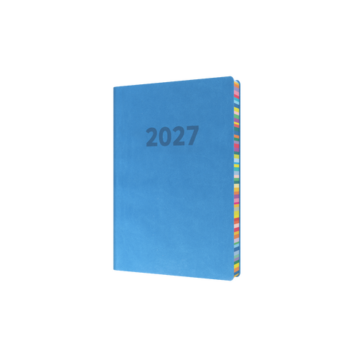 2027 Diary Collins Edge Rainbow A5 Day to Page Blue, ED151.U57