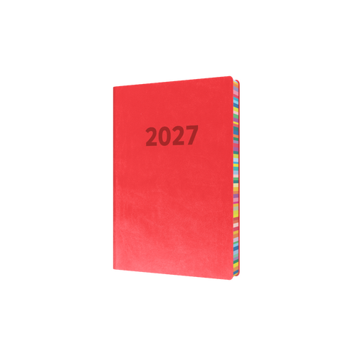2027 Diary Collins Edge Rainbow A5 Day to Page Red, ED151.U15