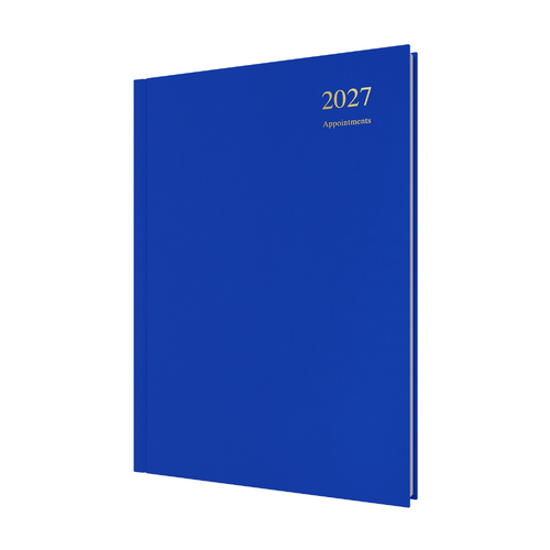 2027 Diary Collins Essential A4 Day to Page with Appointments Blue, ESSA41A.60