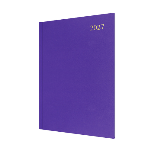 2027 Diary Collins Essential A4 Week to View Purple, ESSA43.55