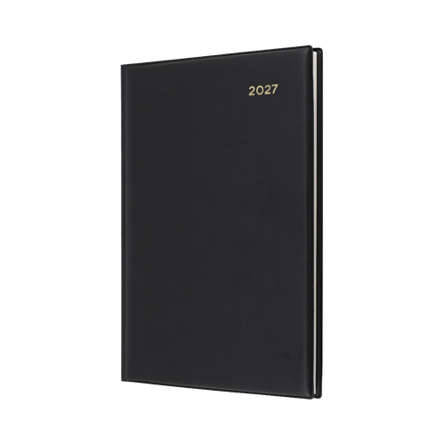 2027 Diary Collins Belmont Desk A5 2 Days to a Page Black, 287.V99