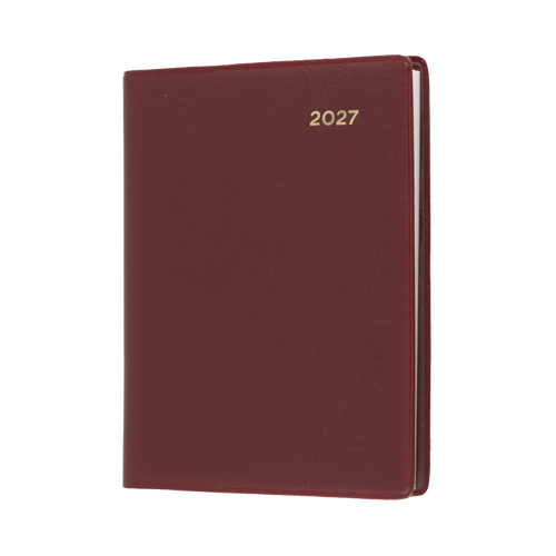 2027 Diary Collins Belmont Pocket A7 Week to View Burgundy, 337.V78
