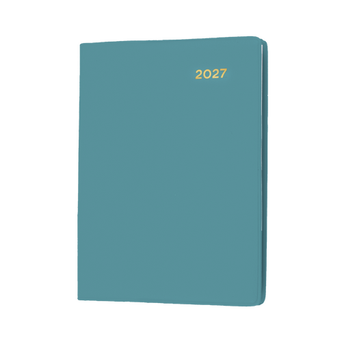 2027 Diary Collins Belmont Colours A7 Week to View with Pencil Teal, 337P.V53