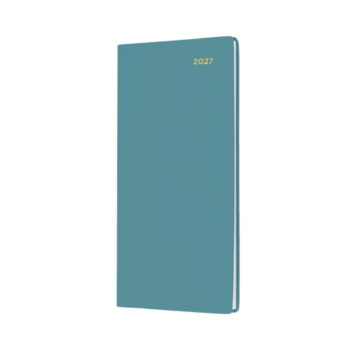 2027 Diary Collins Belmont Colours Slim Week to View Portrait Teal, 377P.V53