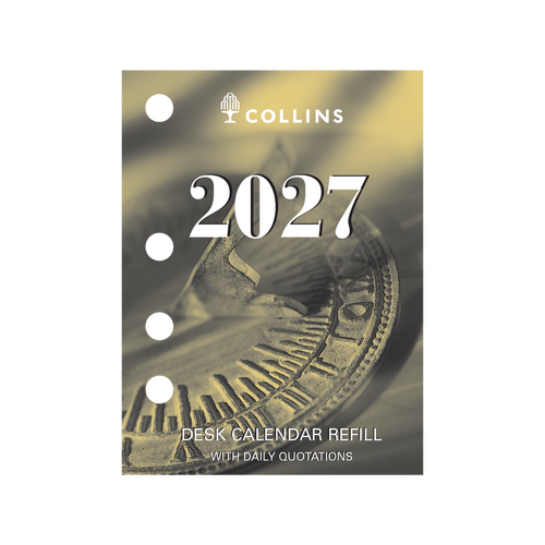 2027 Calendar Refill Collins Desktop Day to Page Side Punch DCRS
