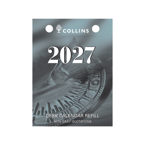 2027 Calendar Refill Collins Desktop Day to Page Top Punch DCRT