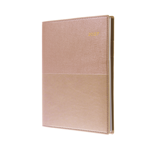 2027 Diary Collins Vanessa A4 Day to Page Rose Gold, 145.V49