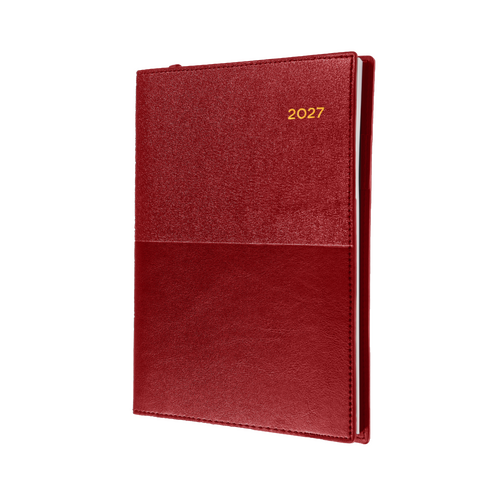 2027 Diary Collins Vanessa A6 Week to View Red, 365.V15