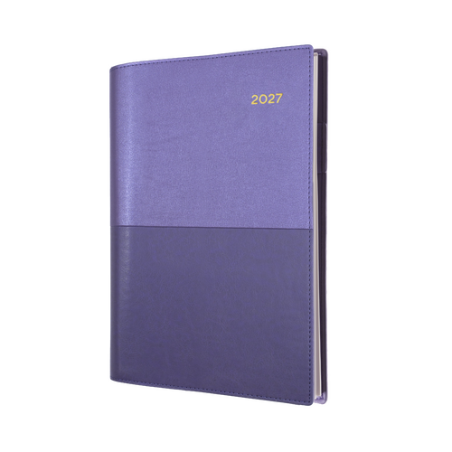 2027 Diary Collins Vanessa A6 Week to View Purple, 365.V55