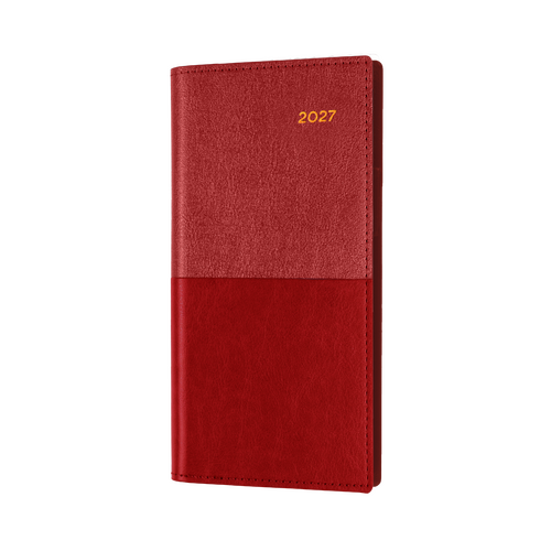 2027 Diary Collins Vanessa B6/7 Week to View Landscape Red, 375.V15