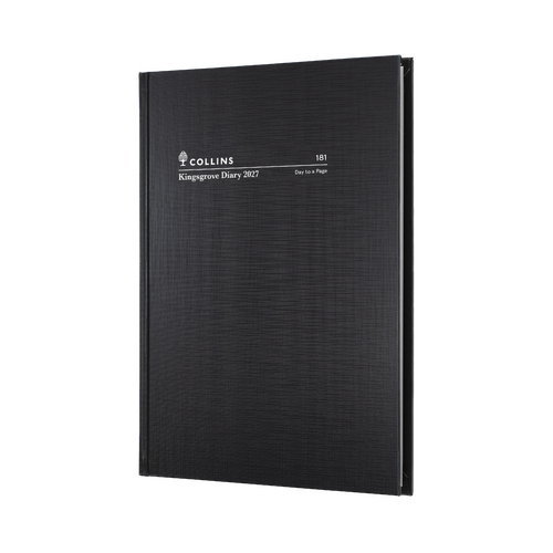 2027 Diary Collins Kingsgrove A5 Day to Page Black, 181.P99