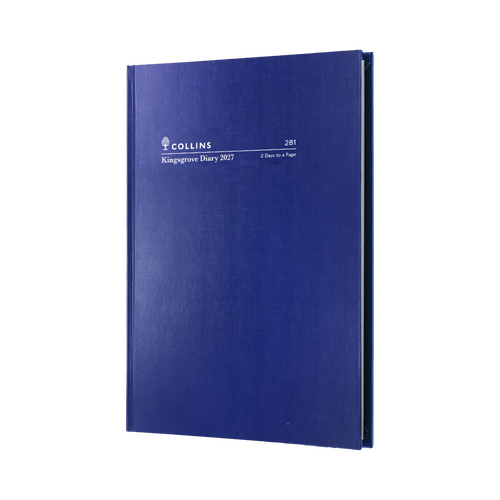 2027 Diary Collins Kingsgrove A5 2 Days to a Page Blue, 281.P59