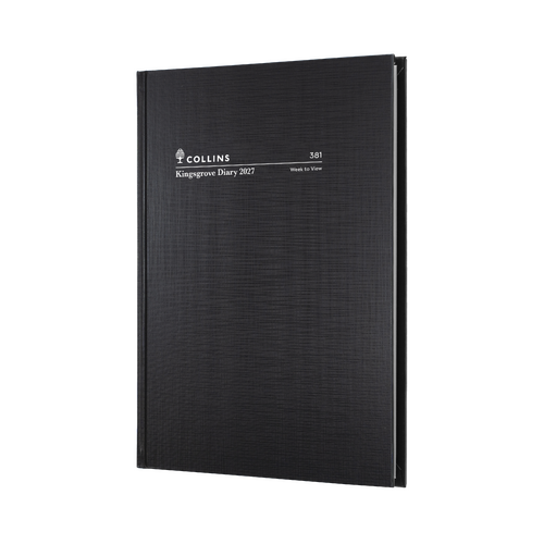 2027 Diary Collins Kingsgrove A5 Week to View Black, 381.P99