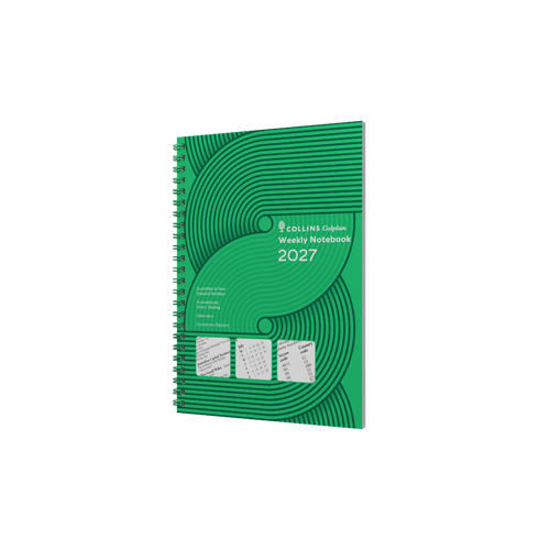 2027 Diary Collins Colplan Weekly Notebook A5 Week to View with Notes (Left) Green, 61.P52