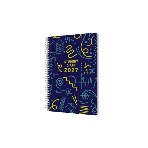 2027 Diary Collins Colplan Student A5 Week to View Spiral Blue, SC37SP.LGT