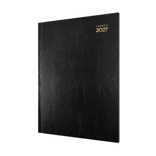 2027 Diary Debden Kyoto A4 Week to View Black, 3201.P99