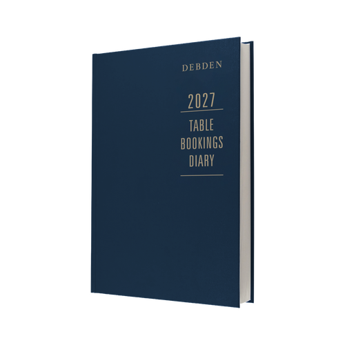 2027 Diary Debden Restaurant Table Bookings A4 2 Pages to a Day Blue, TBD.P59