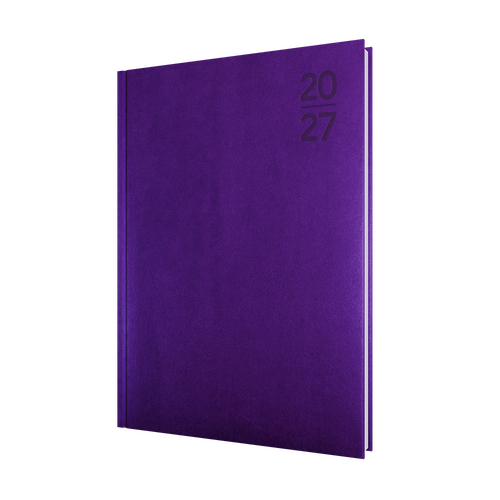 2027 Diary Collins Silhouette A4 Day to Page Purple, S4100.P55