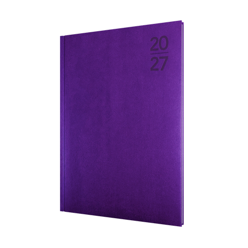 2027 Diary Collins Silhouette A4 Week to View Purple, S4700.P55