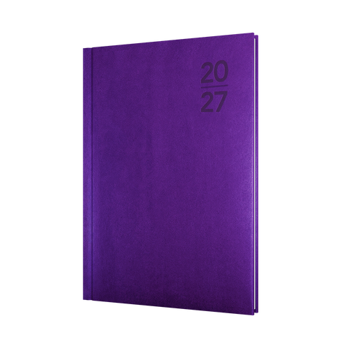 2027 Diary Collins Silhouette A5 Week to View Purple, S5700.P55