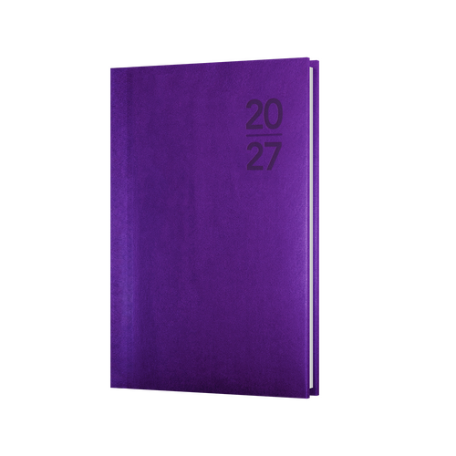 2027 Diary Collins Silhouette B7R Week to View Purple, S6700.P55