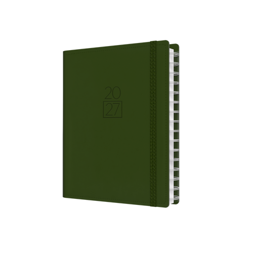 2027 Diary Collins Plan + Note Pro A5 Week to View with Notepad Green, PNP85.U52