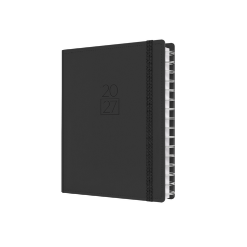 2027 Diary Collins Plan + Note Pro A5 Week to View with Notepad Charcoal, PNP85.U98