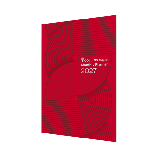 Collins Colplan 2027 Planner A4 Month to View Geo Red Early Edition 51.C15