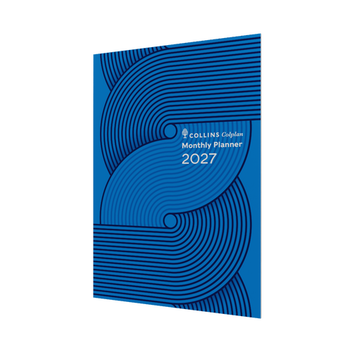 Collins Colplan 2027 Planner A4 Month to View Geo Blue Early Edition 51.C57