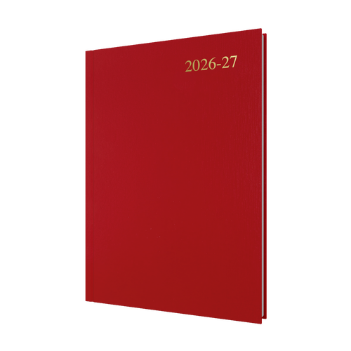 2026-2027 Financial Year Diary Collins Essential A4 Day to Page Red ESSA41M.15