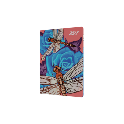 2027 Diary Collins The Roses A5 Week to View Recycled Dragonfly, E-TR153.DF