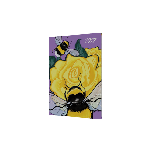 2027 Diary Collins The Roses Pocket D36 Week to View Recycled Bumble Bee, E-TR1PK3.BE