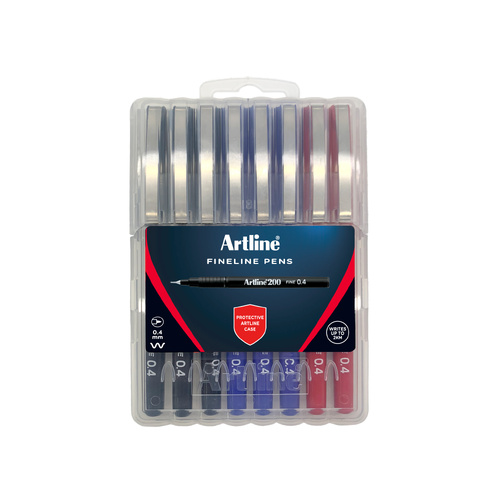Artline 200 Core Fineliner Pens Pack of 8, 1200747HC