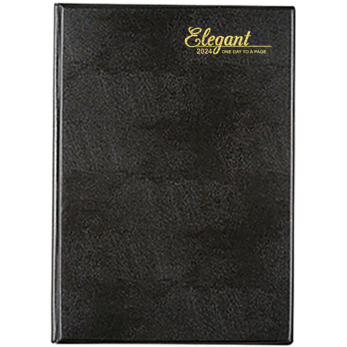 2024 Diary Cumberland Elegant A5 Day to Page Black 51EPBK24