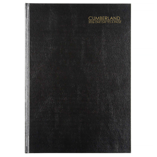 2026 Diary Cumberland Classic A4 Day to Page Black, ACCO 41ECBK26