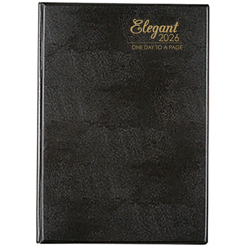 2026 Diary Cumberland Elegant A5 Day to Page Black, ACCO 51EPBK26