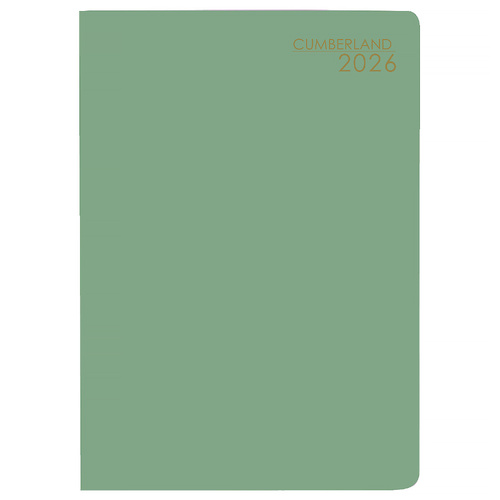 2026 Diary Cumberland Pocket A7 Week to View Green, ACCO 77ASS26